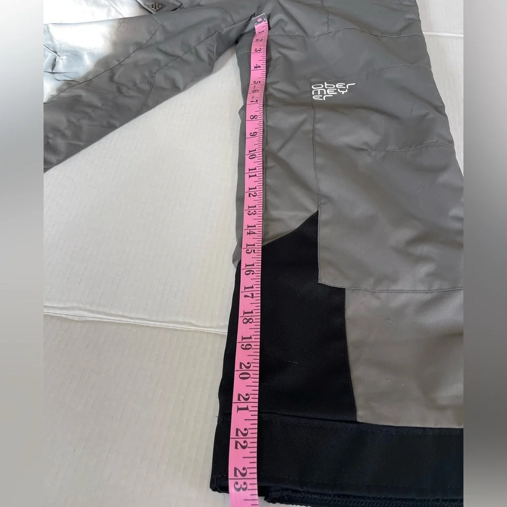 Obermeyer Prophet Kids Snow Pants Gray Adjustable Ski Snowboard Insulated SZ 10